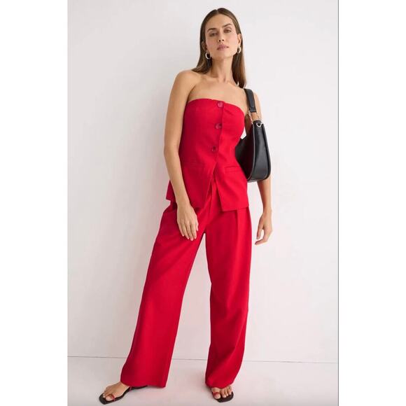 Endless Rose Red High Wasted Trouser Sz XS - Picture 2 of 9